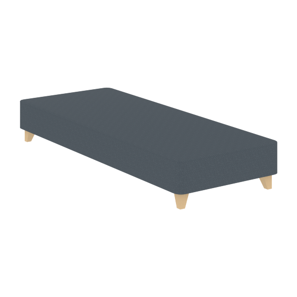 Кровать Бокс спринг со светлыми опорами BSL 820 серый 2000х800х200 MUAR в Реж 