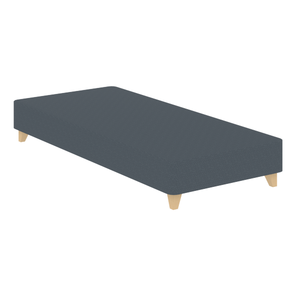 Кровать Бокс спринг со светлыми опорами BSL 920 серый 2000х900х200 MUAR в Реж 