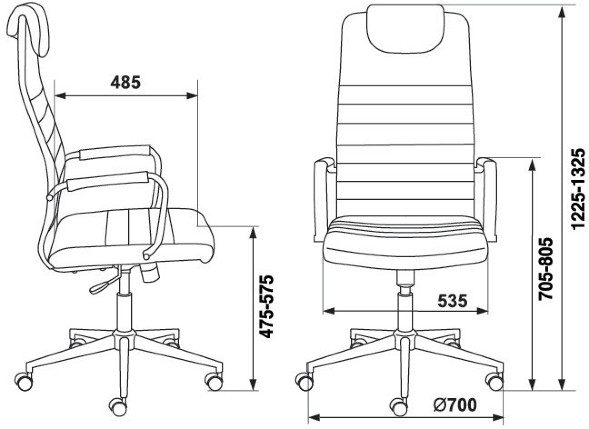 Кресло руководителя Бюрократ KB-9N/ECO