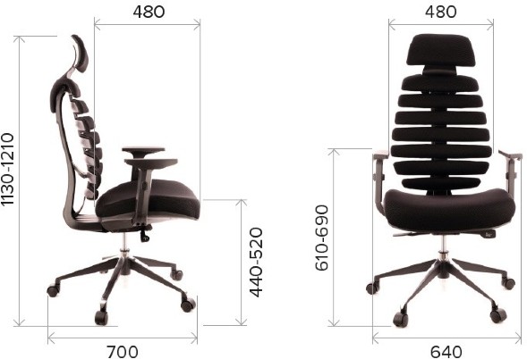 Кресло Everprof Ergo Black Кожа 