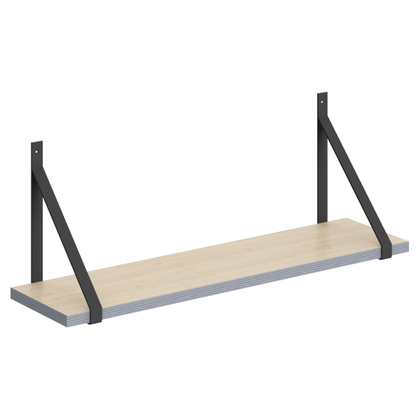 Полка с полкодержателями SH1-GINO 830х210х300 COFFEE в Реж 