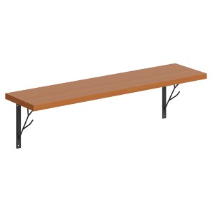 Полка с полкодержателями SH1-TREE 830х210х222 COFFEE