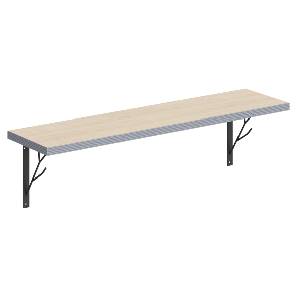 Полка с полкодержателями SH1-TREE 830х210х222 COFFEE в Реж 