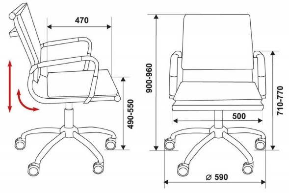 Кресло руководителя Бюрократ CH-993-Low 