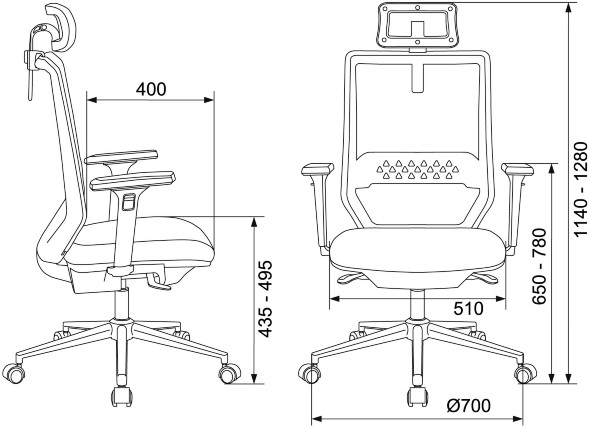 Кресло руководителя Бюрократ MC-W612N-H темно-серый
