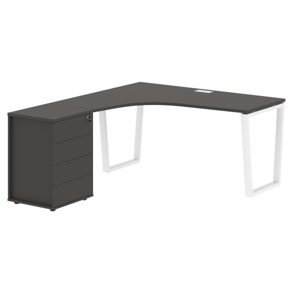 Стол эргономичный с тумбой EVCET 1518(L) 1560х1880х750 EDIS