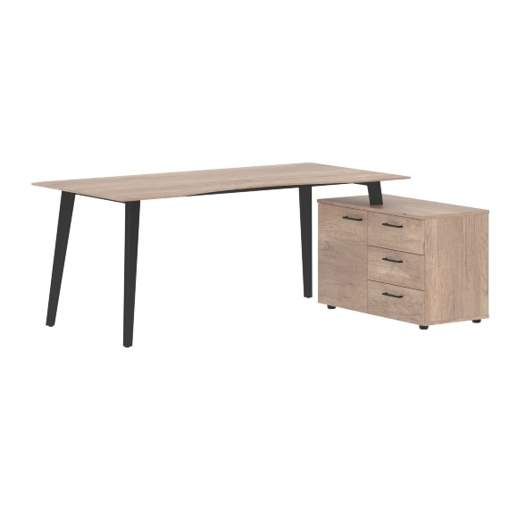 Стол руководителя с тумбой JCT 1813(R) 1800х1300х750 JAY в Реж 