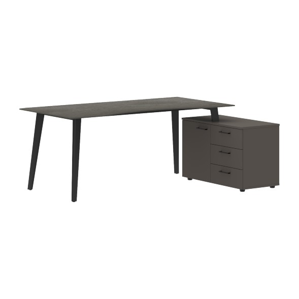 Стол руководителя с тумбой JCT 1813(R) 1800х1300х750 JAY в Реж 