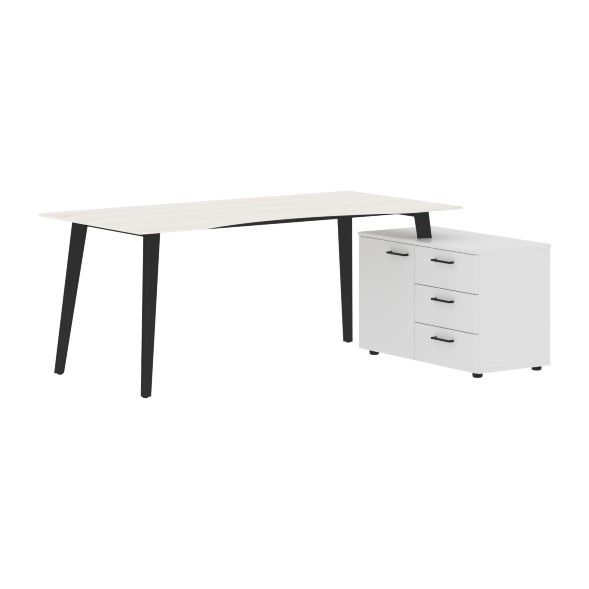 Стол руководителя с тумбой JCT 1813(R) 1800х1300х750 JAY в Реж 