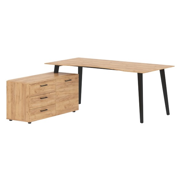 Стол руководителя с тумбой JCT 1818(L) 1800х1800х750 JAY в Реж 