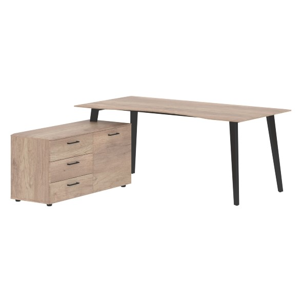 Стол руководителя с тумбой JCT 1818(L) 1800х1800х750 JAY в Реж 