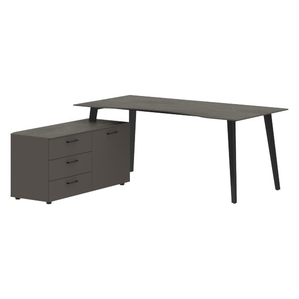 Стол руководителя с тумбой JCT 1818(L) 1800х1800х750 JAY в Реж 