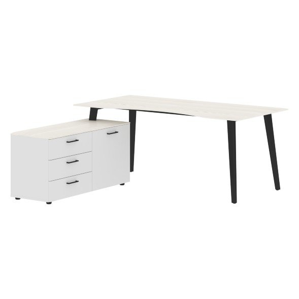 Стол руководителя с тумбой JCT 1818(L) 1800х1800х750 JAY в Реж 