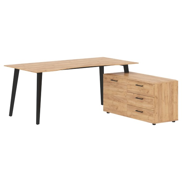 Стол руководителя с тумбой JCT 1818(R) 1800х1800х750 JAY в Реж 