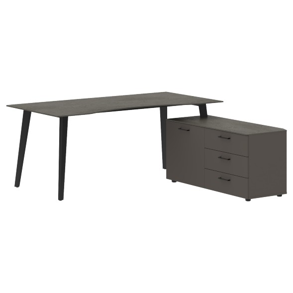 Стол руководителя с тумбой JCT 1818(R) 1800х1800х750 JAY в Реж 