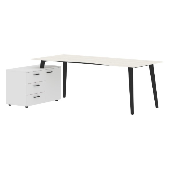 Стол руководителя с тумбой JCT 2013(L) 2000х1300х750 JAY в Реж 