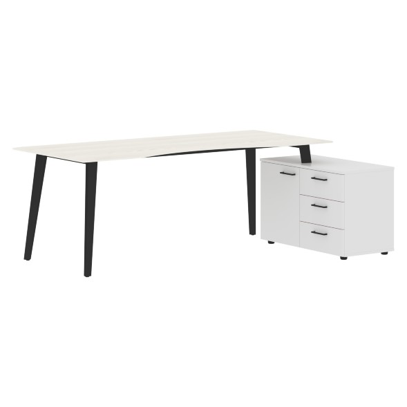 Стол руководителя с тумбой JCT 2013(R) 2000х1300х750 JAY в Реж 