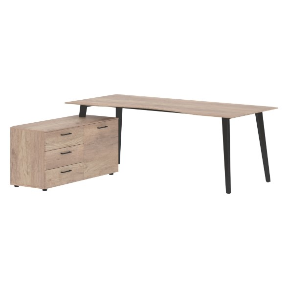 Стол руководителя с тумбой JCT 2018(L) 2000х1800х750 JAY в Реж 