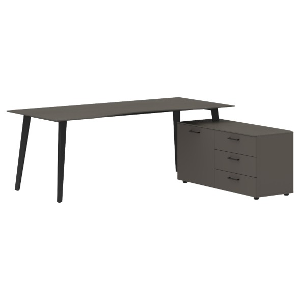 Стол руководителя с тумбой JCT 2018(R) 2000х1800х750 JAY в Реж 