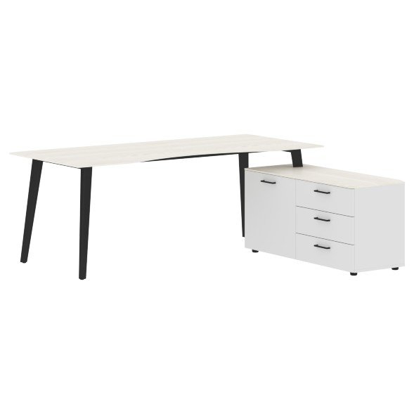 Стол руководителя с тумбой JCT 2018(R) 2000х1800х750 JAY в Реж 