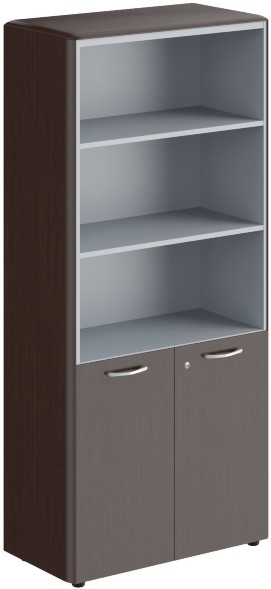 Шкаф с замком на глухих малых дверях и обвязкой DHC 85.5(Z) Венге Магия 892х470х1950