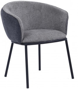 Стул Duke светло-серый/серый с черными ножками